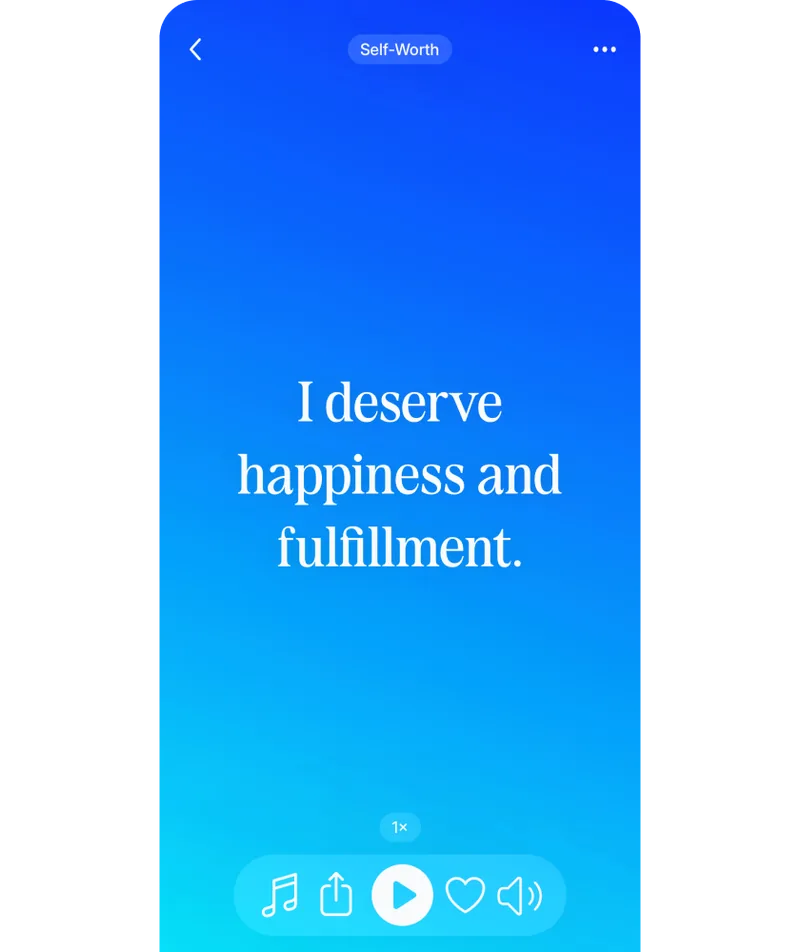 Neomind affirmation practice screen